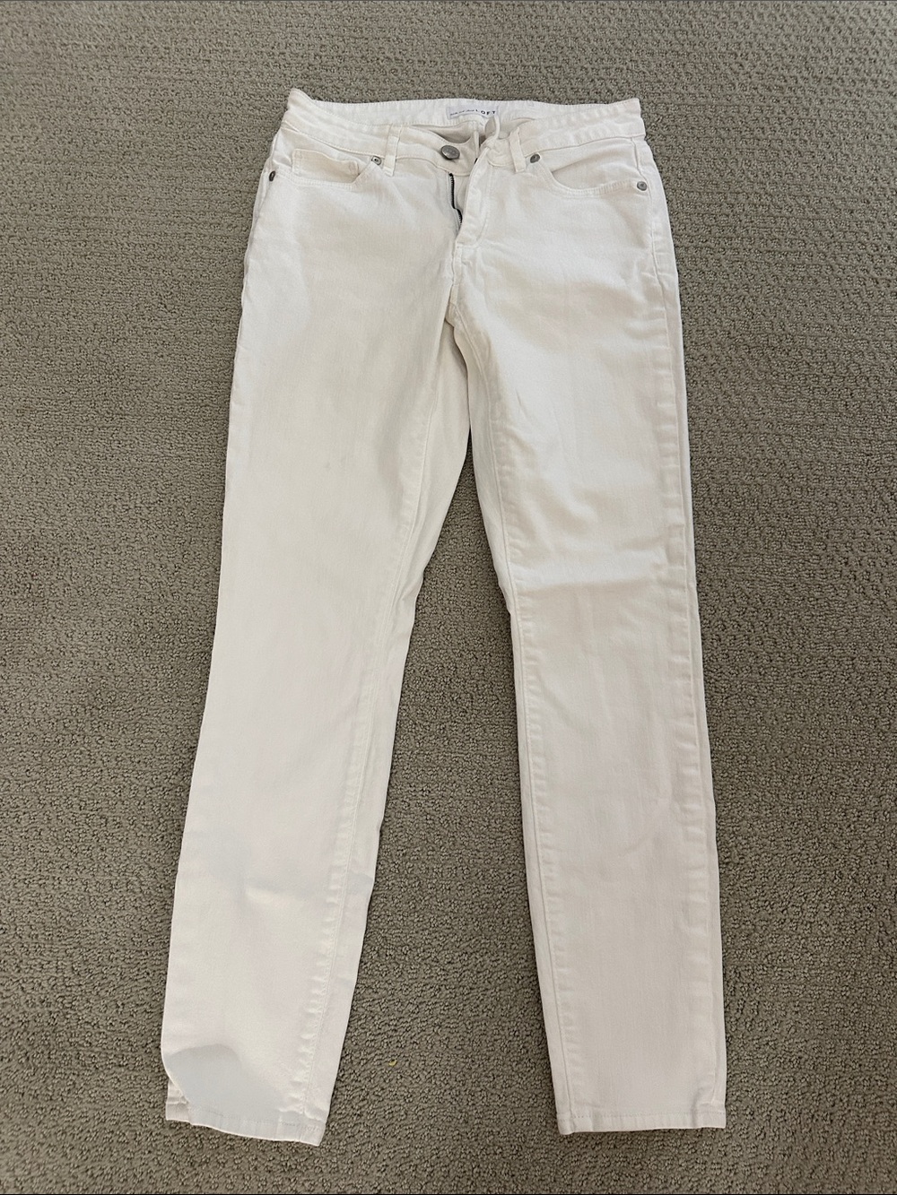 LOFT White Skinny Jeans